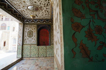 Beautiful wal of Golestan Palace,Tehran,Iran.