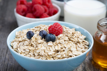 fresh foods for a healthy breakfast, close-up