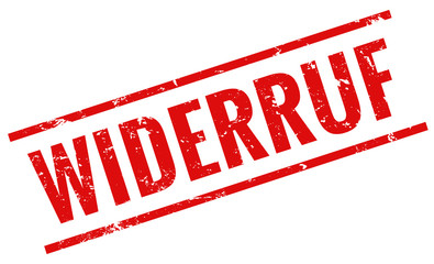 Widerruf Stempel rot
