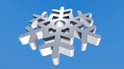 Obraz premium Snowflakes in blue background