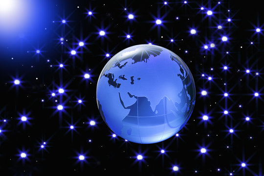 Globe of the World.Eurasia
