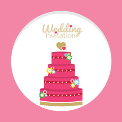 Wedding Cakes Invitation.