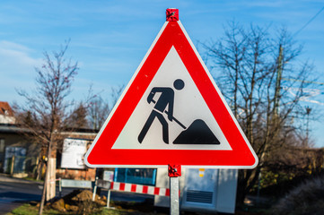 Achtung Baustelle Schild