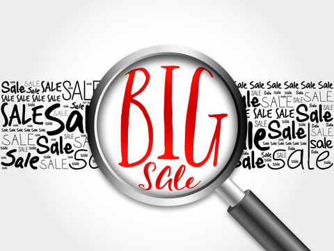 BIG SALE word cloud background, business concept
