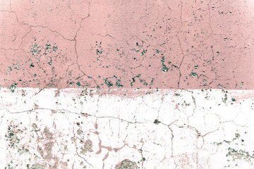 Wall fragment with attritions and cracks