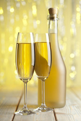 Happy new year - two glasses of champagne