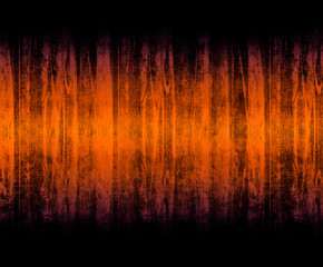 Orange linear abstract design on the black background.