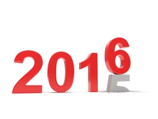 2015-2016 change new year 2016 isolated