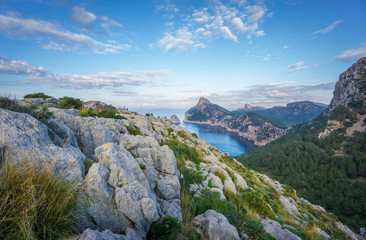 Panoramic view of Cape Formentor viewpoint in Mallorca