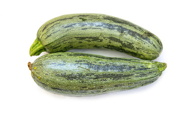 Zucchini on a white background