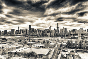 Beautiful skyline of Manhattan as seen from Queens