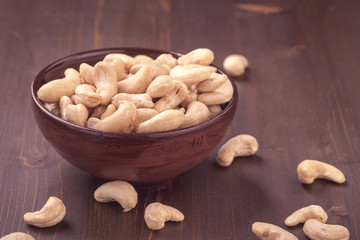 Bowl of cashew nuts