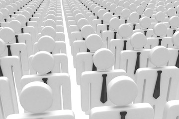 group of people figures on white background