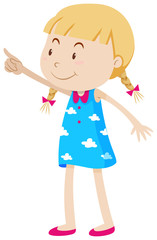 Girl pointing at something