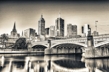 Fototapeta premium Melbourne, Victoria - Australia. Beautiful city skyline