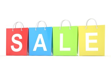 sale written on shopping bag