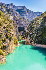 Gorges Du Verdon Canyon Between Two Cliffs-,France - obrazy, fototapety, plakaty