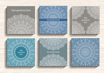 Round Lace Ornament Cards Set © amovitania