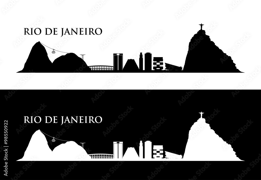 Wall mural Rio De Janeiro skyline