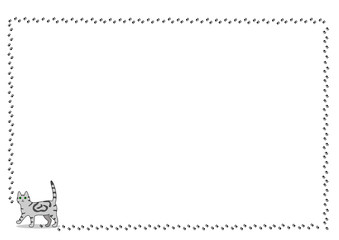 cat footprints frame