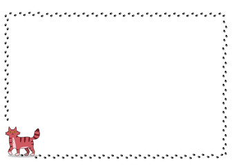 cat footprints frame