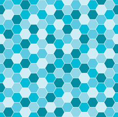 Seamless background pattern with abstract multicolored geometric shapes.
