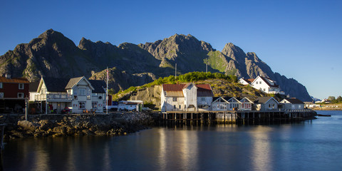 Fototapeta na wymiar Henningsvaer fishing village, Norway