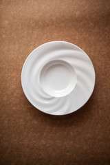 white plate