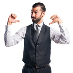 Man proud of himself