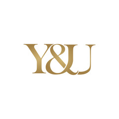 Y&U Initial logo. Ampersand monogram logo