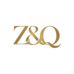 Z&Q Initial logo. Ampersand monogram logo