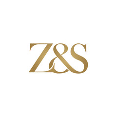 Z&S Initial logo. Ampersand monogram logo