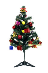 Christmas tree, accessories decoration for Christmas and happy new year 2016