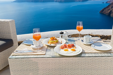 Fresh Breakfast on the sea