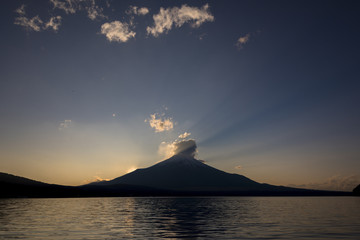 山中湖より富士山夕景