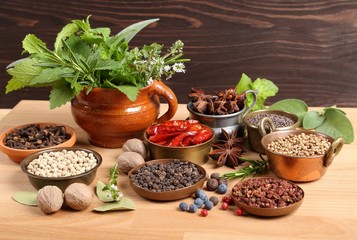 Spices and herbs.
