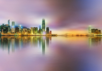 Obraz na płótnie Canvas Panorama of Hong Kong and Financial district