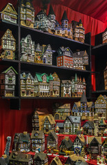 miniature houses at the Christmas market