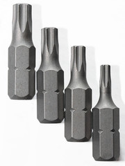 screwdriver bits isolated on white