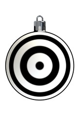 neon stripe pattern texture christmas ball isolated on white background