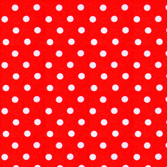 Red and white polka dots pattern