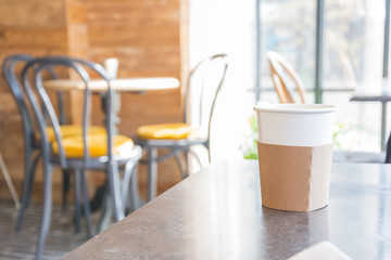 coffee cup in coffee shop