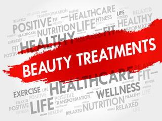 Beauty Treatments word cloud, health concept