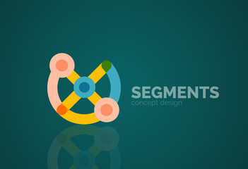 Vector outline minimal abstract geometric logo