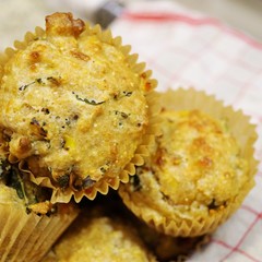 Homemade corn and kale savory muffins