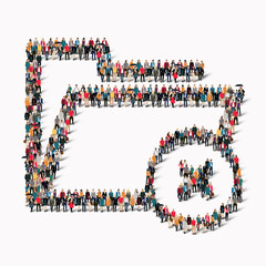 group  people  shape  folder