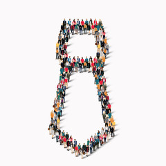 people  shape  tie 