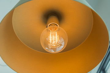 Close up vintage light lamp
