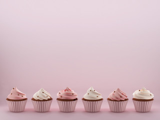 Cupcakes on simple backgroud 