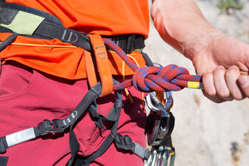 Set of outfit for climbing sport outdoor